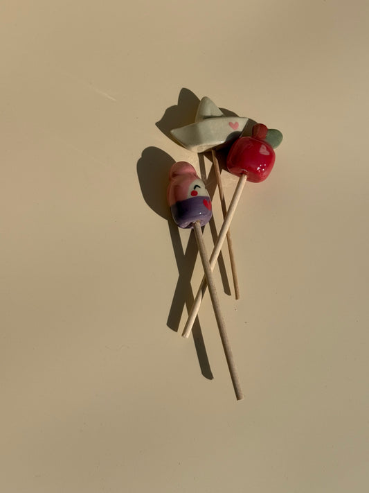 Blumenstecker Frau Apfel Schiff