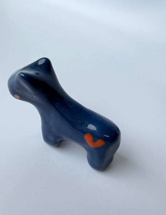 Happy Pferd blau mit Herz klein