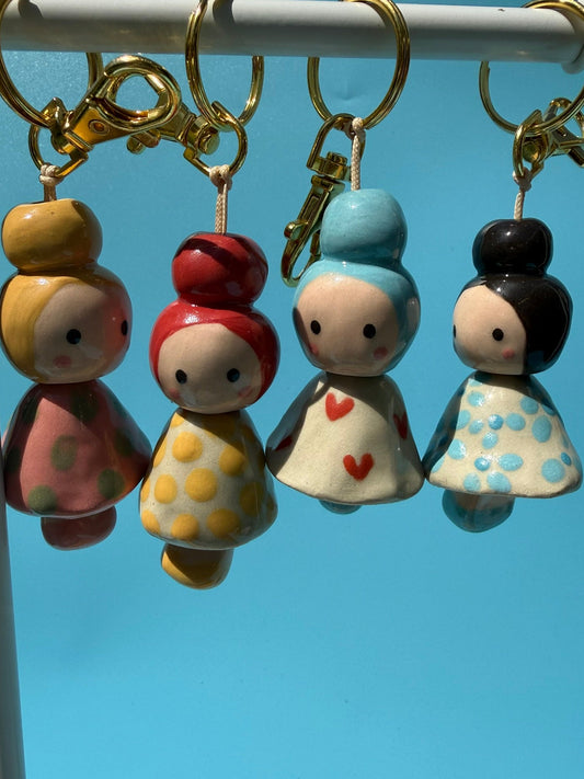 Charm Taschenanhänger Happy Frauen