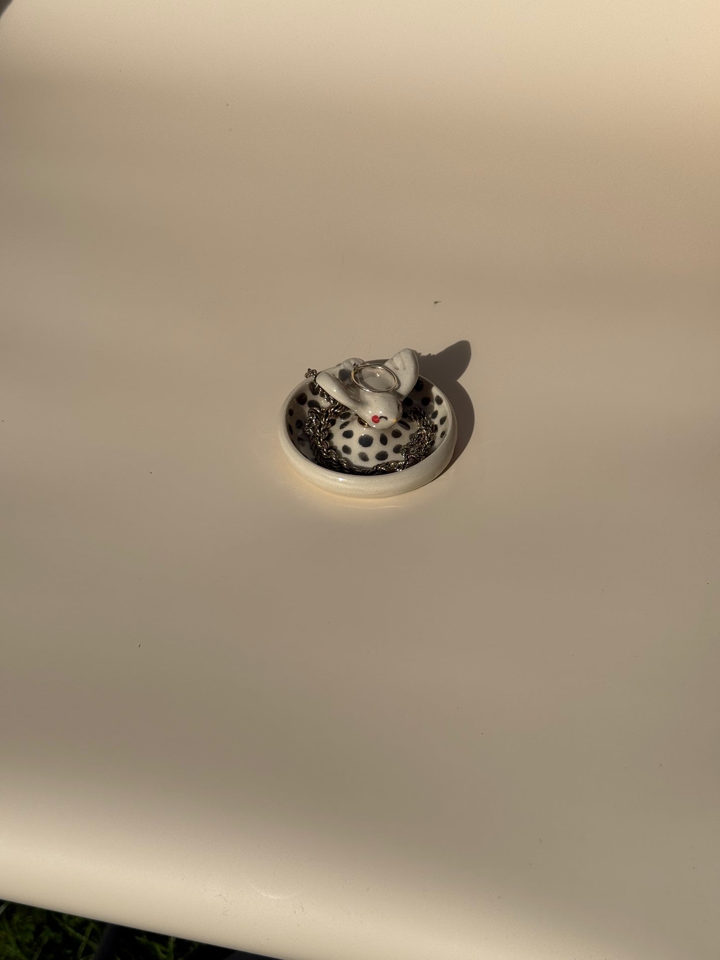 Schmuckschale weiße Möwe