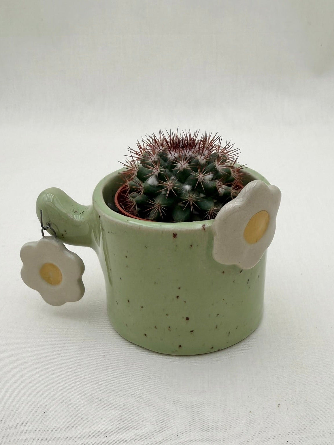 Blumentopf Kaktus mit Anhänger Blume