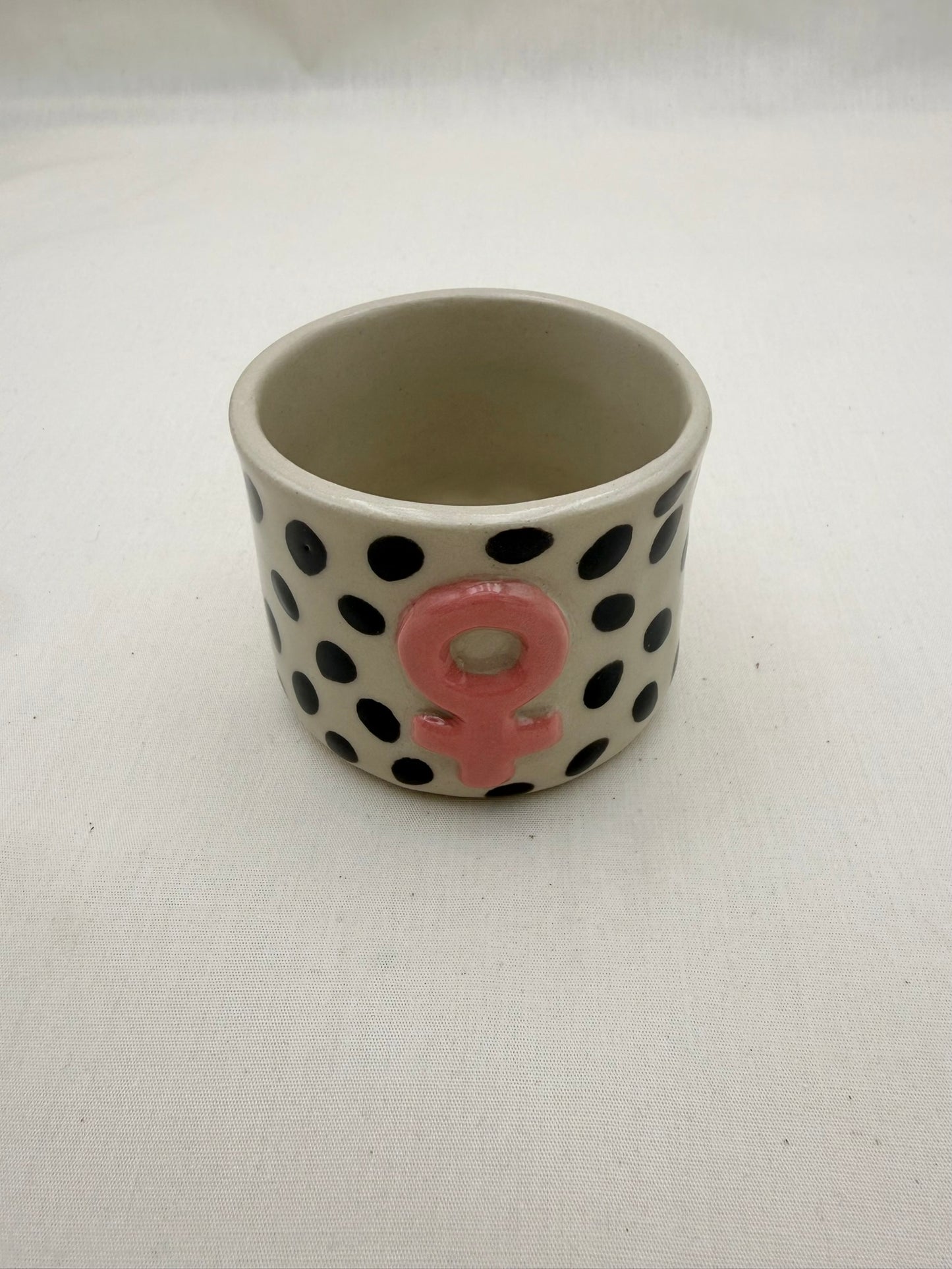 Blumentopf Punkte und pink Femii