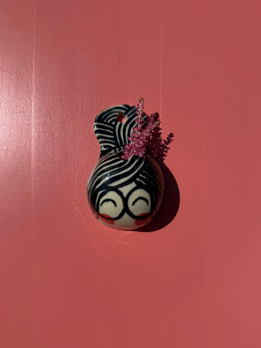 Wandvase Brillenfrau Petit