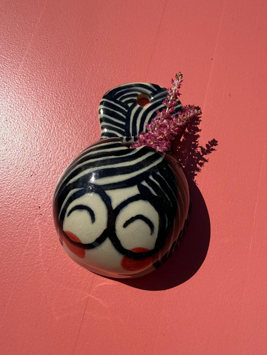 Wandvase Brillenfrau Petit